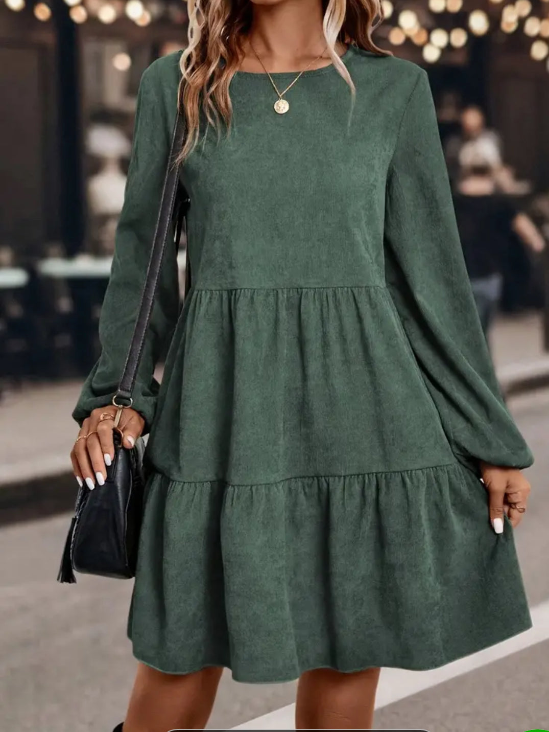 Green Long Sleeve Dress