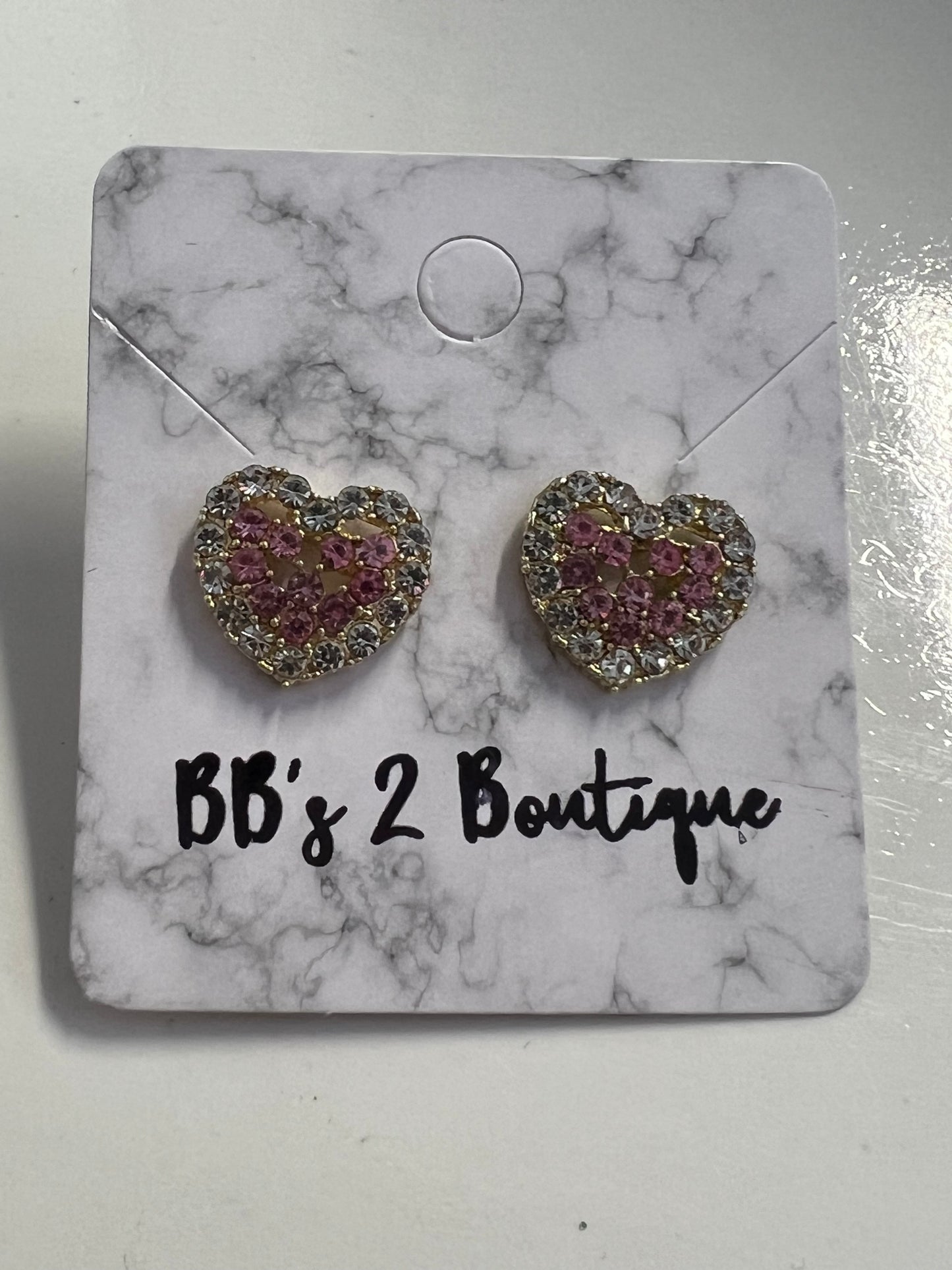 Pink Heart Earrings