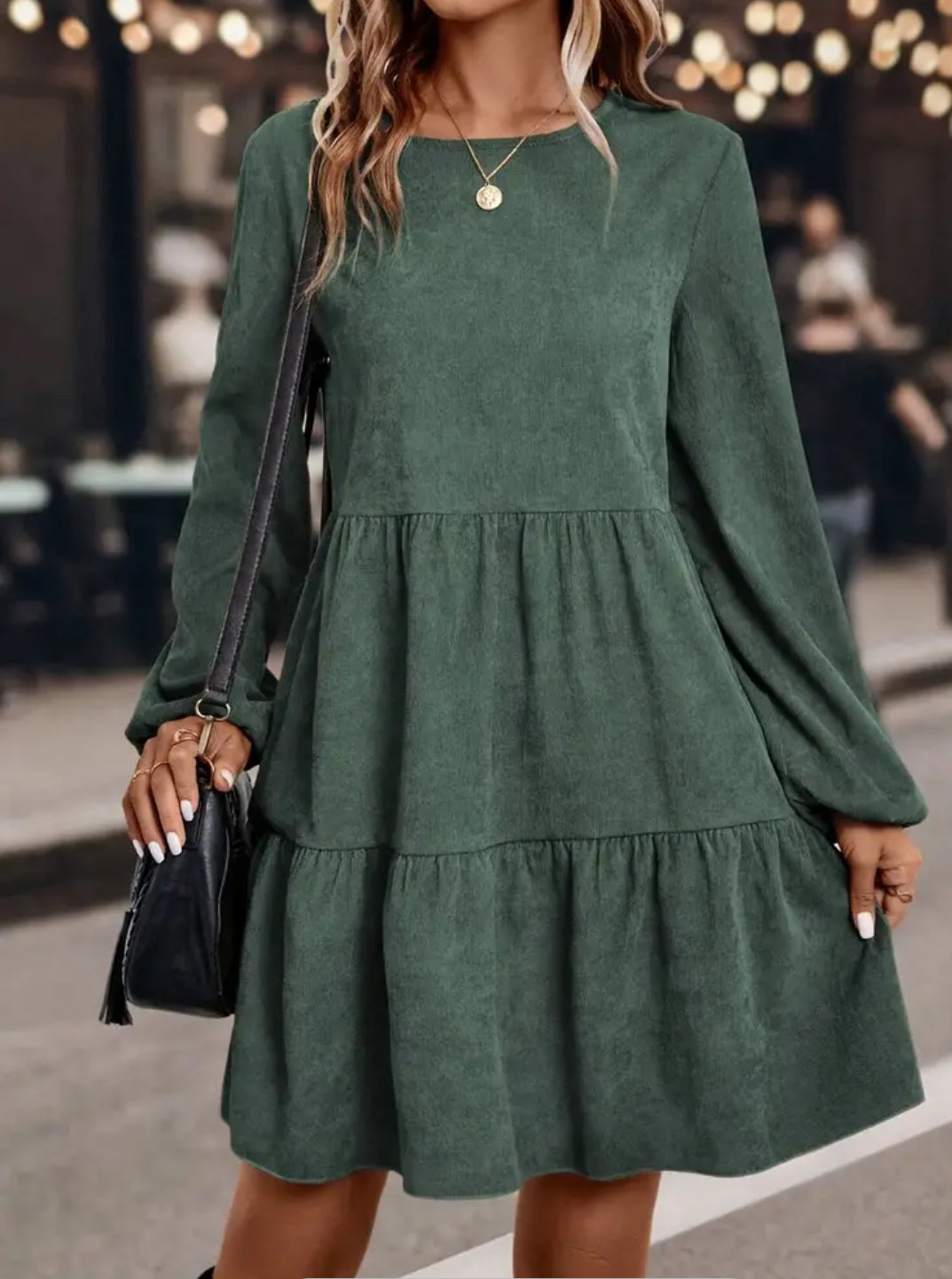 Green Long Sleeve Dress