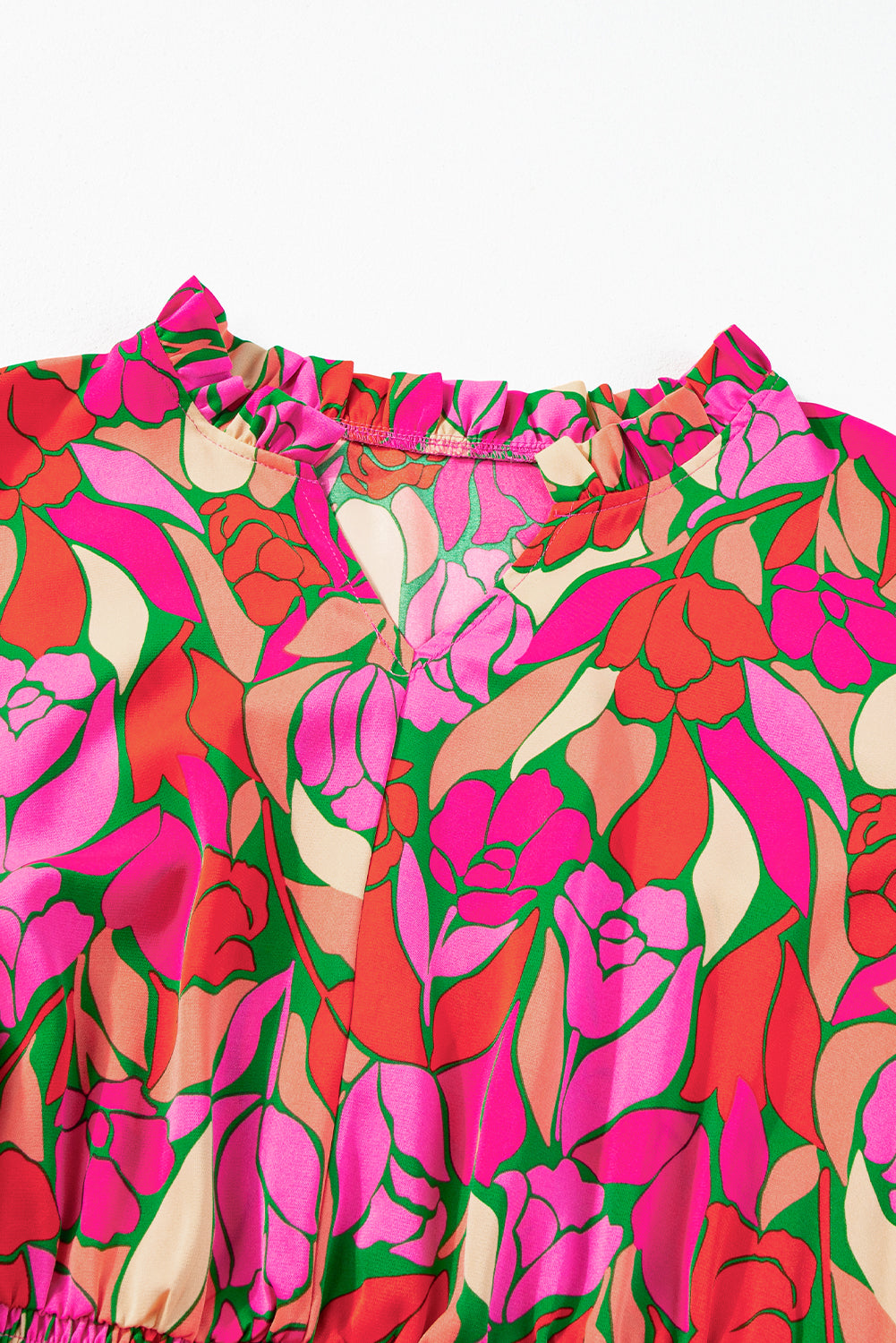 Vibrant Rose Floral Dress