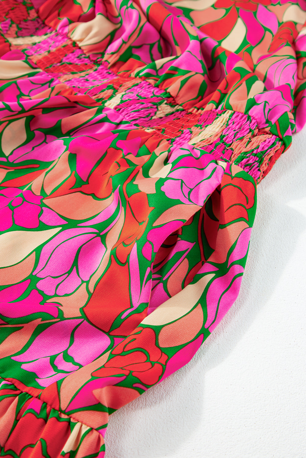 Vibrant Rose Floral Dress