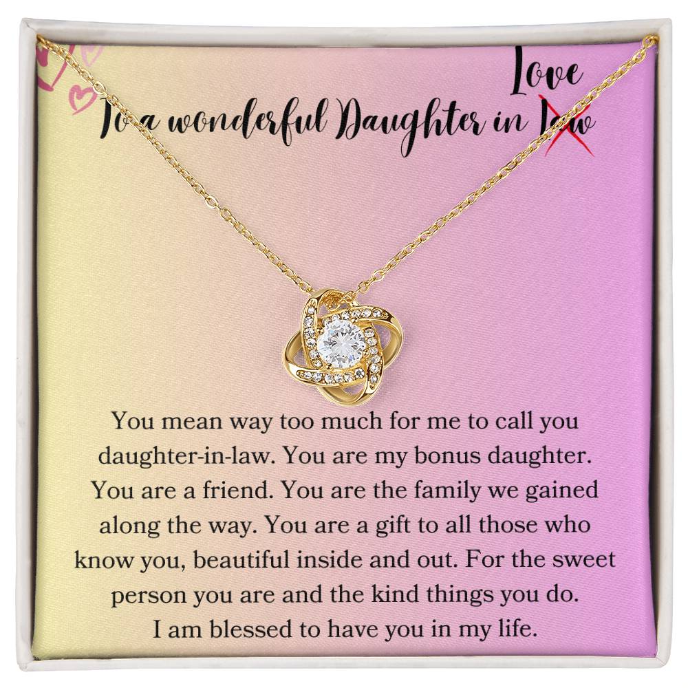 Daughter in Law Necklace, Daughter in Law Gift, Gift for Daughter in law