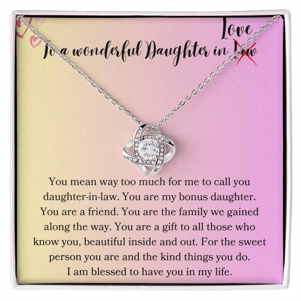 Daughter in Law Necklace, Daughter in Law Gift, Gift for Daughter in law