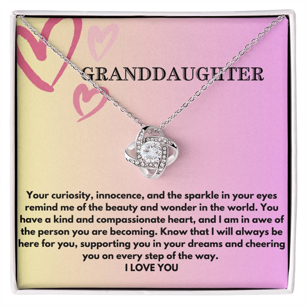 GRANDDAUGHTER LOVE KNOT NECKLACE!