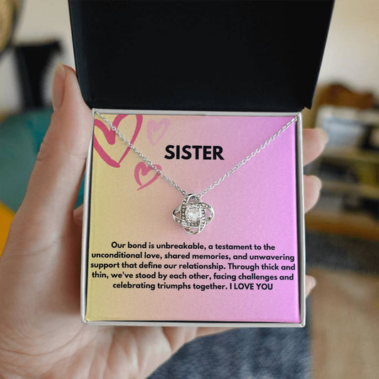 SISTER LOVE KNOT NECKLACE