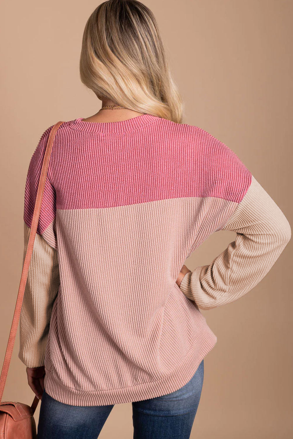 Pink Color Block Top